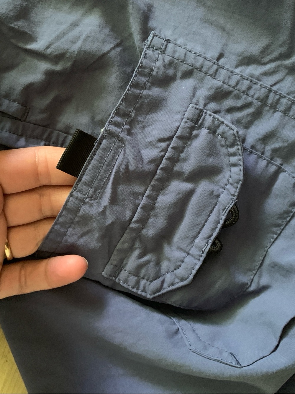 Vintage 80s Columbia Baggies Women's M Granola Hiking Shorts outdoor Periwinkle - Picture 8 of 10